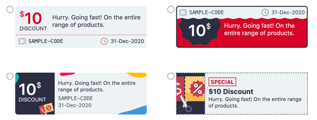 WooCommerce Smart Coupons 优惠券样式示例 - 可完全自定义