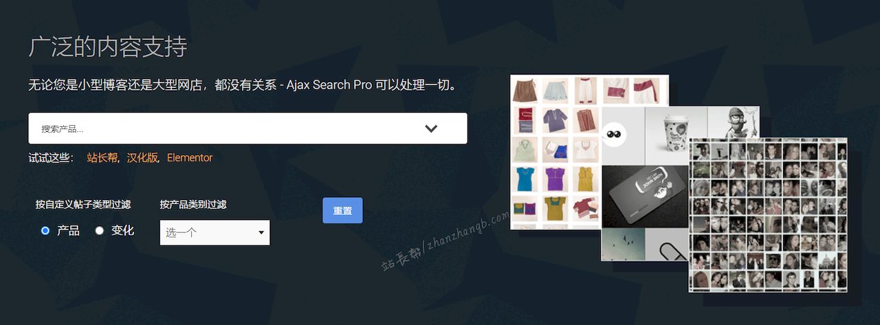 Ajax Search Pro 搜索框演示
